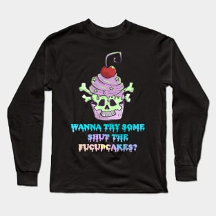 Pastel Goth Cupcake Meme Kawaii Gothic Sarcastic Eboy Egirl Long Sleeve T-Shirt